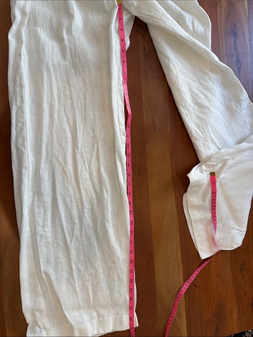 Mango Cream 100% Linen Sleeveless Button Jumpsuit